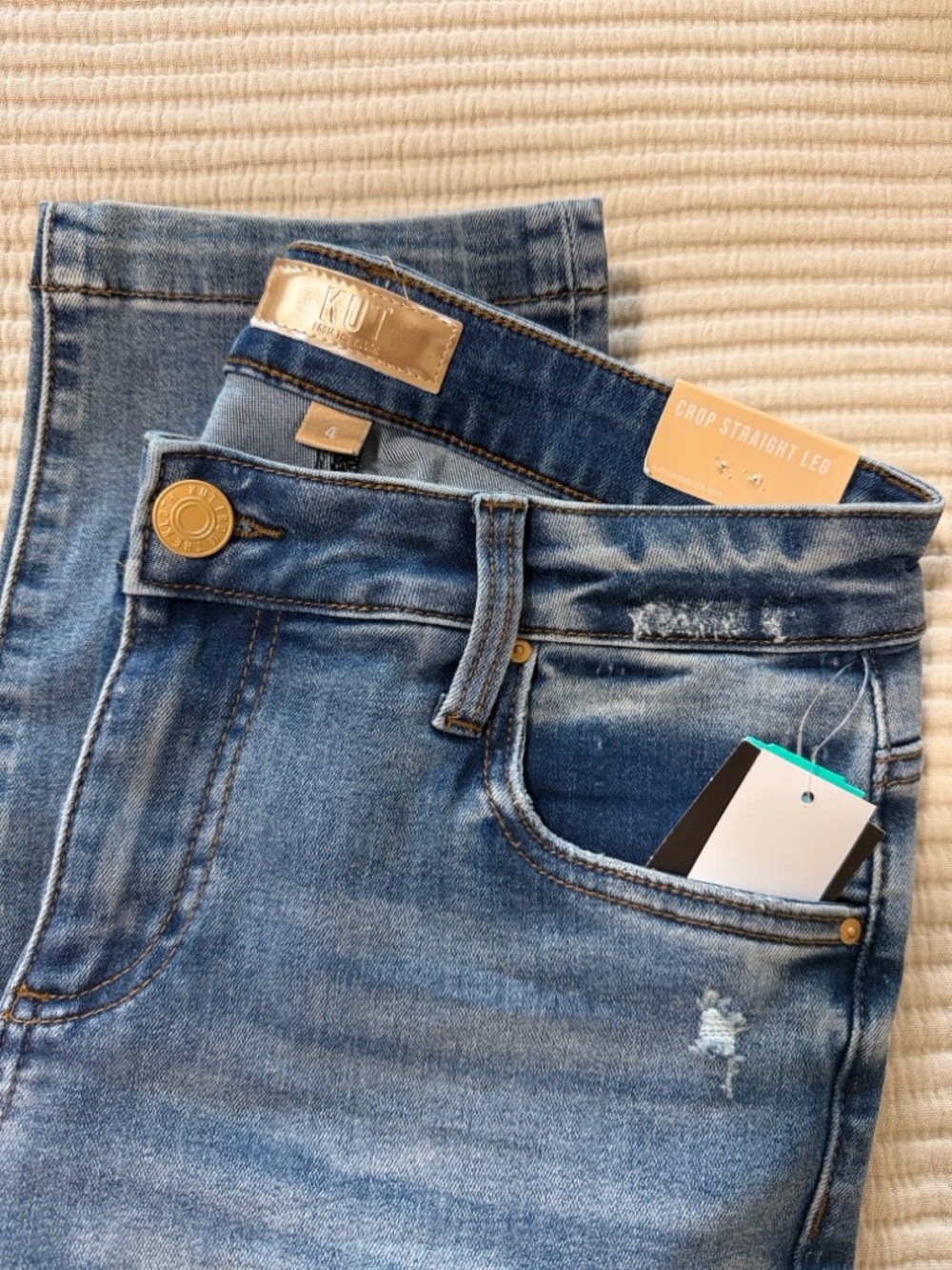 Kut from the Kloth Crop Destroyed Sz 4 New with tags